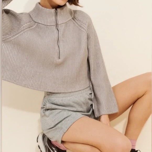 Free People Greta Half Zip Sweater - Picture 2 of 4